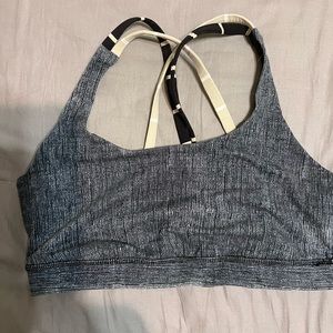 Multicoloured lulu sports bra